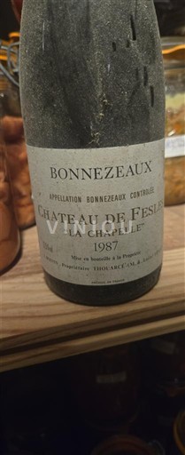 Vale do Loire Bonnezeaux Château Fesles La Chapelle 1987