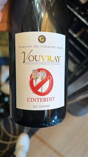 Loirevallei Vouvray Domaine S Cormierx Roux L'Interdit 2023