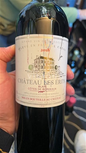 Bordéus Blaye-Côtes-de-Bordéus Château Les Érits 2018