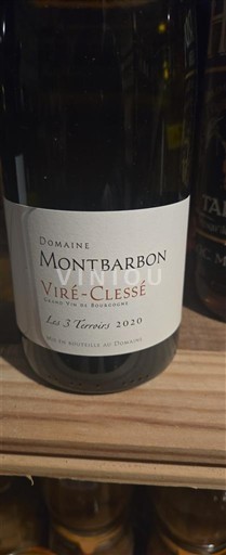 Borgoña Viré-clessé Domaine Montbarbon Les 3 Terroirs 2020