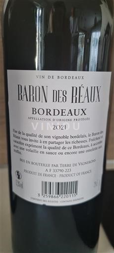 Bordeaux Baron des Réaux 2021