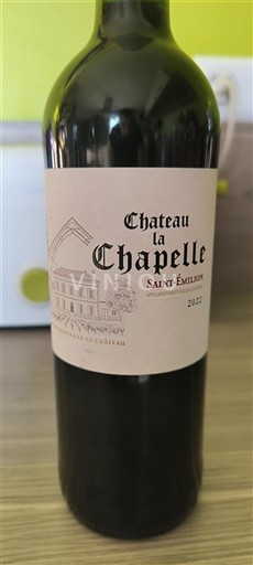 Bordeaux Saint-Émilion Château La Chapelle Merlot 2022