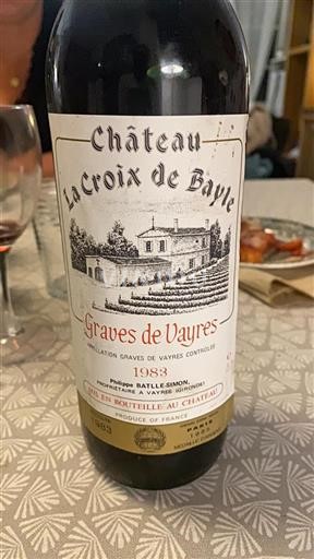 Bordeaux Graves-de-vayres Château La Croix de Bayle 1983