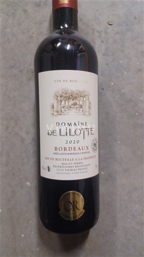 Bordéus Domaine Lilotte 2020