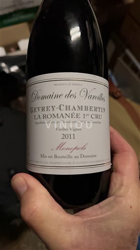 Bourgogne Ikke specificeret Premier Cru Domaine S Varoilles La Romanée 1er Cru Vieilles Vignes Monopole 2011