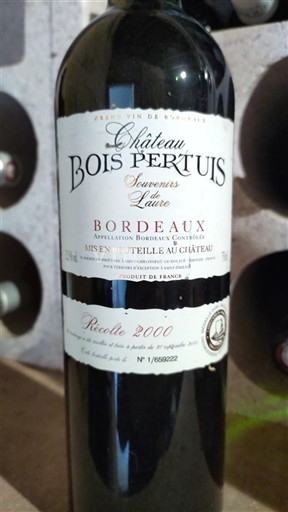 Bordeaux Château Bois Pertuis Souvenirs de Laure 2000