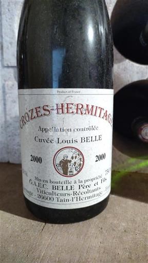 Rhône Valley Crozes-Hermitage Domaine Belle Louis Belle 2000