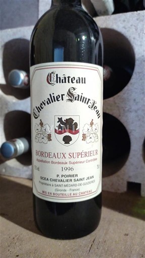 Bordeaux Bordeaux Supérieur Château Chevalier Saint-Jean 1996