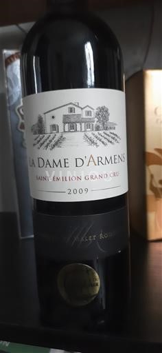 Wijnen Rouge sec La Dame d'Armens 2009 Frankrijk Bordeaux Saint-Émilion Grand Cru AOC Grand Cru