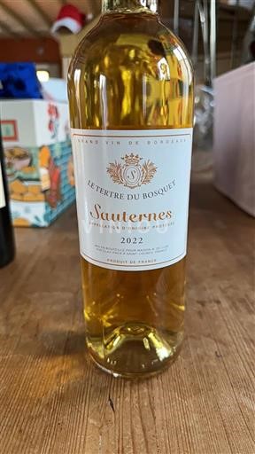 Bordeaux Sauternes Le Tertre du Bosquet 2022