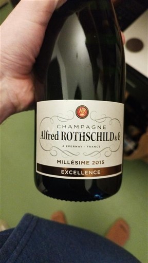 Vin Effervescent Blanc brut Excellence Alfred Rothschild & C 2015 France Champagne AOC