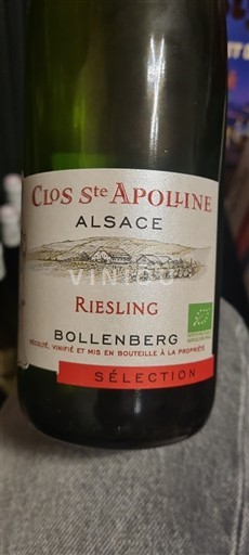 Alsace Clos Ste Apolline Sélection 2022