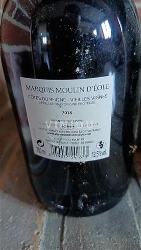Valle del Rodano Côtes-du-Rhône Marquis Moulin d'Éole Vieilles Vignes 2018