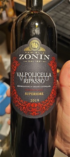 Vénétie Valpolicella Ripasso Zonin Superiore 2019