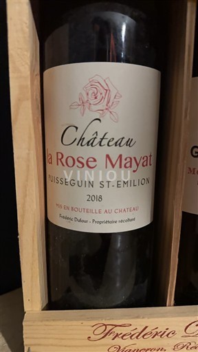 Bordeaux Puisseguin-saint-émilion Château La Rose Mayat 2018
