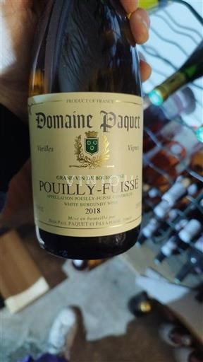 Borgoña Pouilly-fuissé Domaine Paquet Vieilles Vignes 2018