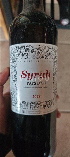 Languedoc ja Roussillon Pays d'Oc Syrah 2018