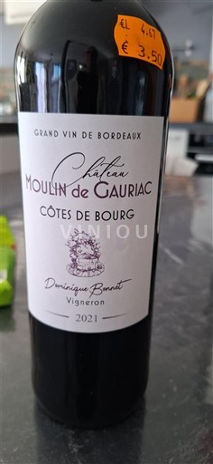 Bordoja Côtes-de-bourg Château Moulin de Gauriac 2021