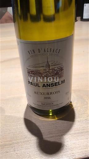 Alsace Auxerrois Paul Anselm 2016
