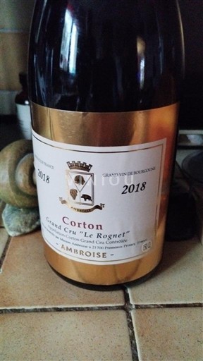 Bourgogne Corton Grand Cru Ambroise Le Rognet 2018