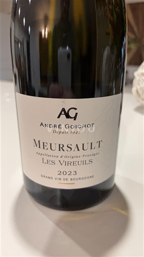 Bourgogne Meursault André Goichot Les Vireuils 2023