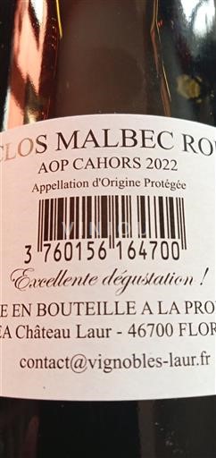 Sud-Ovest Cahors Château Laur Clos Malbec 2022