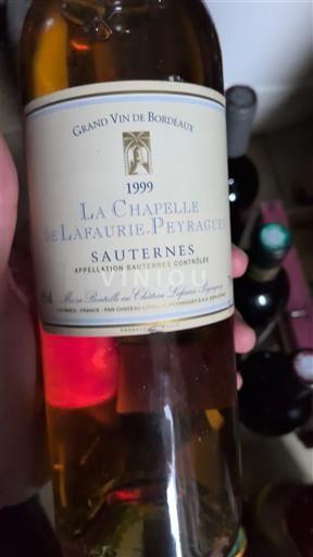 Bordeaux Sauternes Château Lafaurie-Peyraguey La Chapelle de Lafaurie-Peyraguey 1999