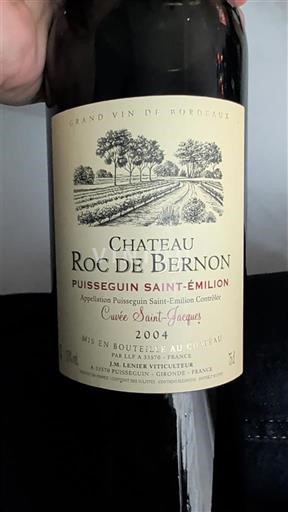Bordeaux Puisseguin-saint-émilion Château Roc de Bernon Saint-Jacques 2004