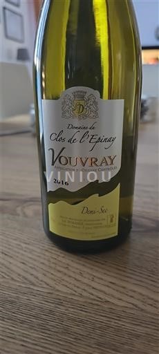 Loirevallei Vouvray Domaine Le Clos de l'Epinay 2016