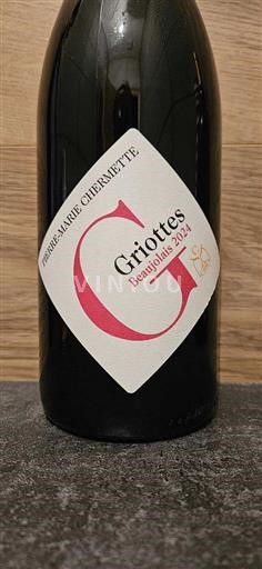 Vin Rouge sec Griottes Pierre-Marie Chermette 2024 France Beaujolais AOC
