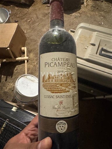 Wijnen Rouge sec Château Picampeau 2010 Frankrijk Bordeaux Lussac-saint-émilion AOC