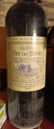 Bordeaux Saint-Estèphe Château Tour des Termes 2010