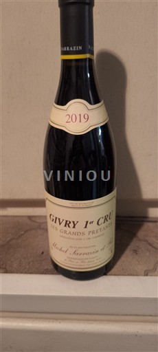 Burgundi Givry Premier Cru Michel Sarrazin et Fils Les Grands Prétans 2019