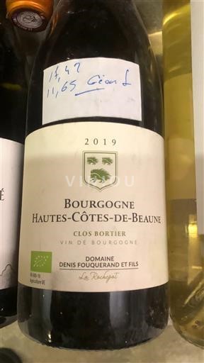 Burgundija Ni doloceno Domaine Nis Fouquerand et Fils Clos Bortier 2019