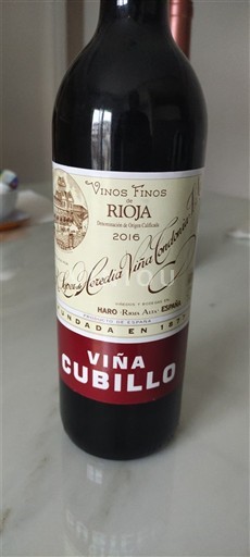 La Rioja rioja Bodegas R. Lopez de Heredia Viña Cubillo 2016
