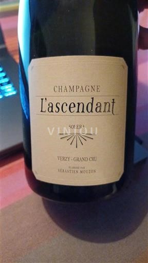 Mousserende wijnen Blanc brut L'ascendant Solera Sébastien Mouzon 2014 Frankrijk Champagne AOC