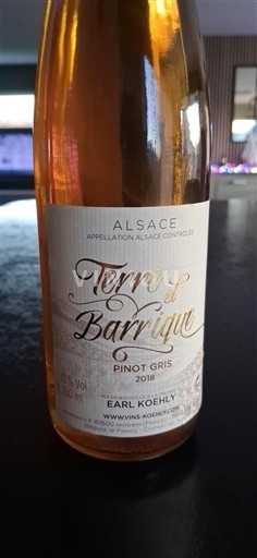 Alsace EARL Koehl Terre & Barrique 2018