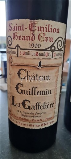 Bordeaux Saint-Émilion Grand Cru Guillemin La Gaffelière 1999