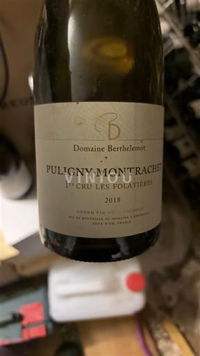 Burgundsko Puligny-Montrachet Premier Cru Domaine Berthelemot 1er Cru Les Folatières 2018