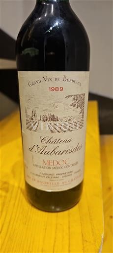 Bordeaux Médoc Château Aubaresdes 1989