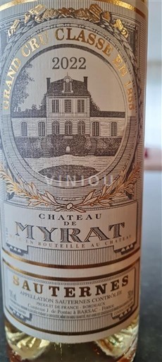 Bordeaux Sauternes Grand Cru Château Myrat 2022