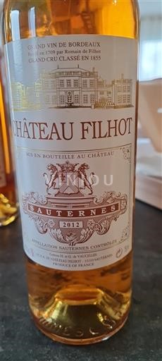 Bordeaux Sauternes Grand Cru Château Filhot 2012