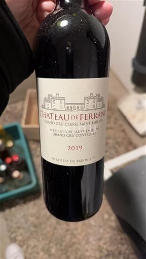 Bordeaux Saint-Émilion Grand Cru Grand Cru Château Ferrand 2019