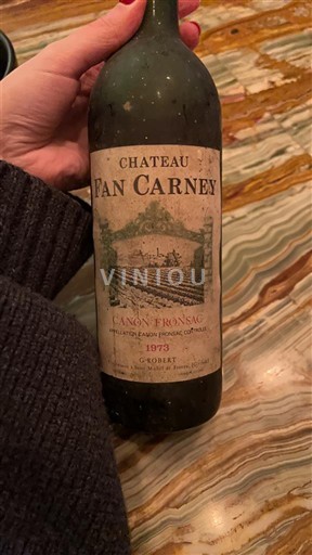 Bordeaux Canon-Fronsac Château Fan Carney 1973