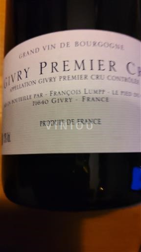 Burgundi Givry Premier Cru Domaine François Lumpp A Vigne Rouge 2014