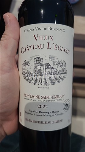 Bordeaux Montagne-saint-émilion Château Vieux Château L'église 2022