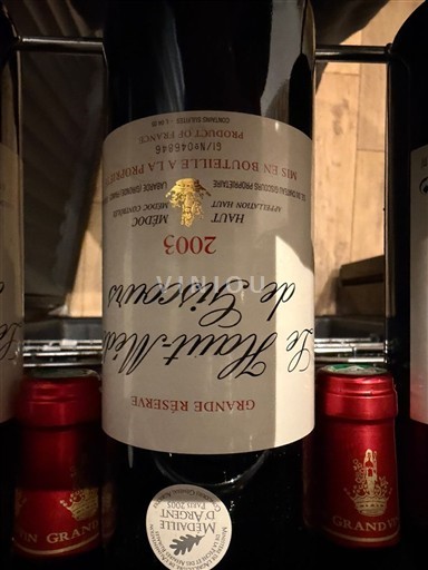 Bordeaux Haut-Médoc Château Haut-Médoc de Giscours Grande Réserve 2003