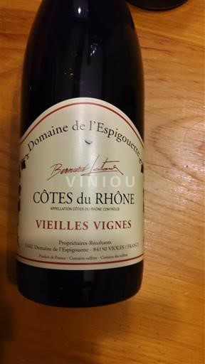 Valle del Rodano Côtes-du-Rhône Domaine L'Espigouette Vieilles Vignes 2020