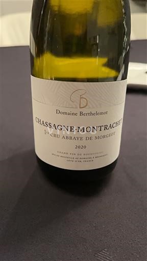 Burgundsko Chassagne-montrachet Premier Cru Domaine Berthelemot 1er Cru Abbaye de Morgeot 2020