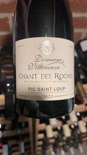 Vin Rouge sec Chant des Roches Domaine Villeneuve 2022 France Languedoc Pic-saint-loup AOC